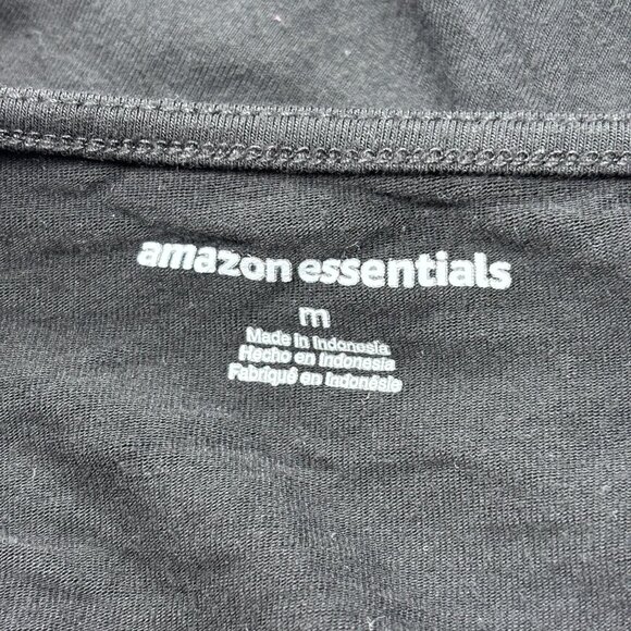 Black Long-Sleeve Midi Dress M Stretchy Viscose Blend - Picture 4 of 13